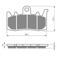 Goldfren Front Brake Pads for Triumph TIGER 1200 XRx 2019 (S3 X2)