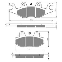 Goldfren Front Brake Pads for TGB 300 X MOTION IE 2010-2012 (S3 X2)