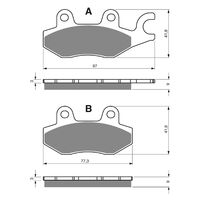 Goldfren Front Brake Pads for Kawasaki Z300 2015-2019 (S3 X2)