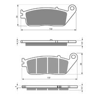 Goldfren Rear Brake Pads for Kymco XCITING 400i 2012-2013 (S3 X2)