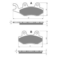 Goldfren Front Brake Pads for Royal Enfield G5 DELUXE 500 2014-2015 (S3 X2)