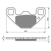 Goldfren Rear Brake Pads for Polaris RZR 170 2009-2014 (K5 X2)