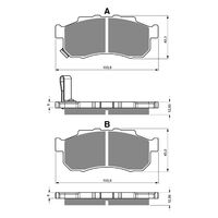 Goldfren Front Right Brake Pads for Honda SXS500M2 Pioneer 500 2014-2021 (K5 X2)