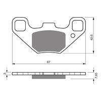 Goldfren Front Brake Pads for Polaris PHOENIX 200 2010-2014 (K5 X2)