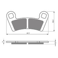 Goldfren Rear Brake Pads for Polaris GENERAL 4 1000 EPS 2018-2020 (K5 X2)