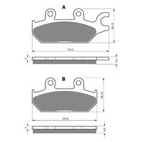 Goldfren Front Left Brake Pads for Yamaha YXM700 D Viking 700 4x4 2014-2016 K5
