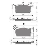 Goldfren Rear Brake Pads for BETA RR520 4T 2010-2011 (K5 X2)