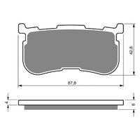Goldfren Rear Brake Pads for Harley FLRT FREEWHEELER TRIKE 2016-2021 (S3 X2)