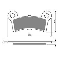 Goldfren Rear Brake Pads Harley FLHTCUTG TRI GLIDE ULTRA CLASSIC 2009-2013 S3
