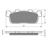 Goldfren Rear Brake Pads for Kymco Xciting 500iR 2009-2011 (S3 X2)