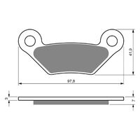 Goldfren Rear Brake Pads for John Deere XUV855D 2011 (K5 X2)