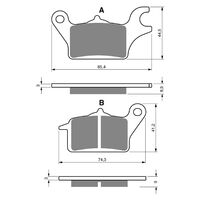 Goldfren Front Right Brake Pads for Yamaha MW155 - TRICITY 2020-2021 (S3 X2)