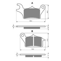 Goldfren Front Left Brake Pads for Yamaha MW155 - TRICITY 2020-2021 (S3 X2)