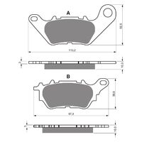 Goldfren Rear Brake Pads for Yamaha YZF R3 SP 2020-2021 (S3 X2)