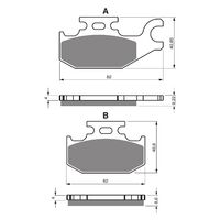 Goldfren Front Left Brake Pads for Suzuki LTA750 KINGQUAD AXi 2014-2021 (K5 X2)