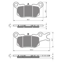 Goldfren Rear Left Brake Pads for Can-Am Defender 800 2016-2018 (K5 X2)