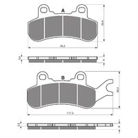 Goldfren Front Left Brake Pads for Can-Am Defender MAX DPS 800 2017-2018 (K5 X2)