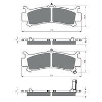 Goldfren Front Left Brake Pads for Honda SXS1000 3 PIONEER 2016-2021 (K5 X2)