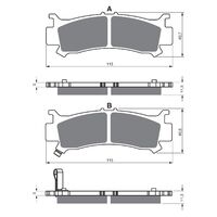 Goldfren Front Right Brake Pads for Honda SXS1000 3 LE PIONEER 2018-2020 (K5 X2)