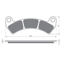 Goldfren Front Brake Pads for Polaris RZR XP TURBO EPS Dynamix Edition 2019 K5