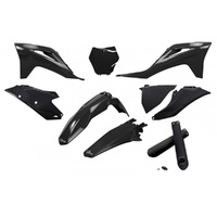 UFO Complete Plastic Kit for Gas Gas MC-F/EX/EX-F 2024-2025 Black W/Light Shroud