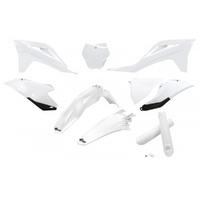 UFO Complete Plastic Kit for Gas Gas MC-F/EX/EX-F 2024-2025 White W/Light Shroud
