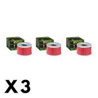 3 Pack Hiflo Oil Filter for Kawasaki KFX450/KSF450 2008-2010