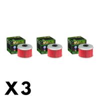 3 Pack Hiflo Oil Filter for Honda TRX500FM 2005-2013