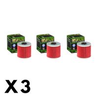 3 Pack Hilfo Filtro Oil Filter HF123