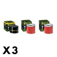 3 Pack Hilfo Filtro Oil Filter HF125