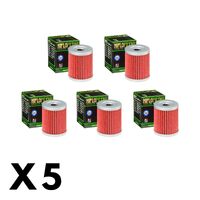 5 Pack Hiflo Oil Filter for Suzuki QuadRunner 250/LT-F250 1988-2001