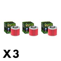 3 Pack Hiflo Oil Filter for Yamaha XV700SC Virago Grey Import 1986