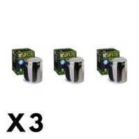 3 Pack Hiflo Chrome Oil Filter for Harley 1340 FLHR Road King 1994-1998