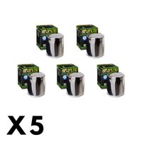 5 Pack Hiflo Chrome Oil Filter for Harley 1800 CVO Softail Convertible 110/FLSTSE2 2011