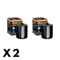 2 Pack Hiflo Oil Filter for Harley 1584 Rocker 96/FXCW 2008-2009 (W/Nut)