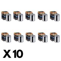 10 Pack Hiflo Chrome Oil Filter for Harley 1340 FLHR Road King 1999 (W/Nut)