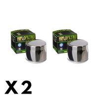 2 Pack Hiflo Chrome Oil Filter for Harley 1000 Sportster XLCH 1970-1978