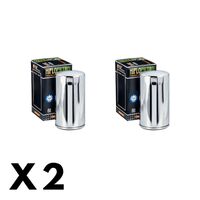 2 Pack Hiflo Chrome Oil Filter for Harley 1340 Dyna Low Rider 80/FXDL 1993-1998