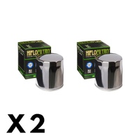 2 Pack Hiflo Chrome Oil Filter for Harley 1130 VRSCAW V-Rod 2007-2010