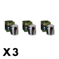 3 Pack Hiflo Chrome Oil Filter for Harley 1130 VRSCAW V-Rod 2007-2010