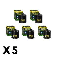 5 Pack Hiflo Oil Filter for Kawasaki Vulcan S ABS/EN650B 2015-2016 (W/Nut)