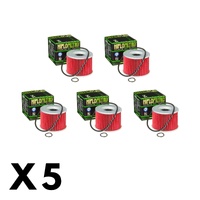 5 Pack Hiflo Oil Filter for Honda CB400F 4 Cyl 1975-1979