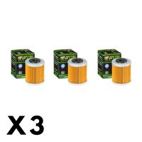 3 Pack Hilfo Filtro Oil Filter HF651