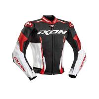 IXON Vortex 2 Leather Jacket Black/White/Red 