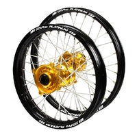 SMPro Wheel Set Suzuki RM 80 1993-2001 Gold/Black/Silv JNR MX J1100559 READ DESC
