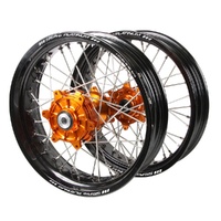 SMPro Wheel Set KTM 125 SX 2003-2026 Org/Black/Silv SuperMoto J1100650 READ DESC