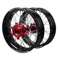 SMPro Wheel Set Suzuki RMX 450 2010-2017 Red/Blk/Silv S/Moto J1100675 READ DESC