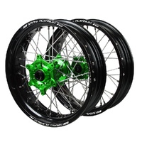 SMPro Wheel Set Kawasaki KX250 2006-2008 Green/Blk/Silv S/Moto J1100688 SEE DESC
