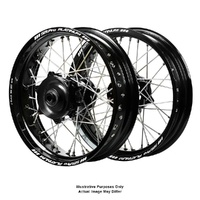 SMPro Wheel Set for Suzuki DR 650 1996-2021 Black/Silv ADV J1100734 READ DESC