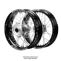 SMPro Wheel Set for Suzuki DR 650 1996-2021 Silv/Black ADV J1100735 READ DESC